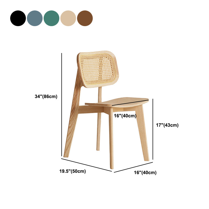 Traditional Solid Wood Side Chair Open Back Dining Side Chair