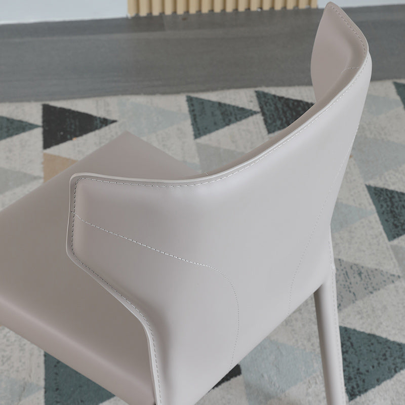 Modern Wingback Dining Chairs Faux Leather Armless Side Chair Clearhalo 'Dining Chairs' 'Dining Tables & Seating' 'dining_chair' 'furn' 'furn_dining_chair' 'Furniture' 'Kitchen & Dining Furniture' 5923515