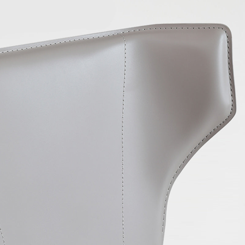 Modern Wingback Dining Chairs Faux Leather Armless Side Chair Clearhalo 'Dining Chairs' 'Dining Tables & Seating' 'dining_chair' 'furn' 'furn_dining_chair' 'Furniture' 'Kitchen & Dining Furniture' 5923520