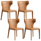 Modern Wingback Dining Chairs Faux Leather Armless Side Chair Ginger 4 Piece Set Clearhalo 'Dining Chairs' 'Dining Tables & Seating' 'dining_chair' 'furn' 'furn_dining_chair' 'Furniture' 'Kitchen & Dining Furniture' 5923525