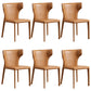 Modern Wingback Dining Chairs Faux Leather Armless Side Chair Ginger 6 Piece Set Clearhalo 'Dining Chairs' 'Dining Tables & Seating' 'dining_chair' 'furn' 'furn_dining_chair' 'Furniture' 'Kitchen & Dining Furniture' 5923526