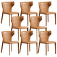 Modern Wingback Dining Chairs Faux Leather Armless Side Chair Ginger 8 Piece Set Clearhalo 'Dining Chairs' 'Dining Tables & Seating' 'dining_chair' 'furn' 'furn_dining_chair' 'Furniture' 'Kitchen & Dining Furniture' 5923527