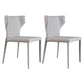 Modern Wingback Dining Chairs Faux Leather Armless Side Chair Light Khaki 2 Piece Set Clearhalo 'Dining Chairs' 'Dining Tables & Seating' 'dining_chair' 'furn' 'furn_dining_chair' 'Furniture' 'Kitchen & Dining Furniture' 5923529