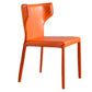 Modern Wingback Dining Chairs Faux Leather Armless Side Chair Orange 1 Piece Clearhalo 'Dining Chairs' 'Dining Tables & Seating' 'dining_chair' 'furn' 'furn_dining_chair' 'Furniture' 'Kitchen & Dining Furniture' 5923533