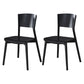 Industrial Style Dining Chair Solid Wood Open Back Armless chair Black 2 Piece Set Clearhalo 'Dining Chairs' 'Dining Tables & Seating' 'dining_chair' 'furn' 'furn_dining_chair' 'Furniture' 'Kitchen & Dining Furniture' 5923540