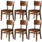 Industrial Style Dining Chair Solid Wood Open Back Armless chair Brown 6 Piece Set Clearhalo 'Dining Chairs' 'Dining Tables & Seating' 'dining_chair' 'furn' 'furn_dining_chair' 'Furniture' 'Kitchen & Dining Furniture' 5923552