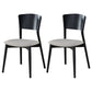 Industrial Style Dining Chair Solid Wood Open Back Armless chair Black-Gray 2 Piece Set Clearhalo 'Dining Chairs' 'Dining Tables & Seating' 'dining_chair' 'furn' 'furn_dining_chair' 'Furniture' 'Kitchen & Dining Furniture' 5923563