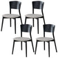 Industrial Style Dining Chair Solid Wood Open Back Armless chair Black-Gray 4 Piece Set Clearhalo 'Dining Chairs' 'Dining Tables & Seating' 'dining_chair' 'furn' 'furn_dining_chair' 'Furniture' 'Kitchen & Dining Furniture' 5923565