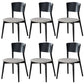 Industrial Style Dining Chair Solid Wood Open Back Armless chair Black-Gray 6 Piece Set Clearhalo 'Dining Chairs' 'Dining Tables & Seating' 'dining_chair' 'furn' 'furn_dining_chair' 'Furniture' 'Kitchen & Dining Furniture' 5923566