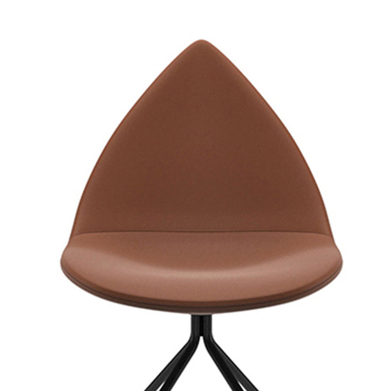 Silla de comedor de comedor moderno sillas de metal negro sillas de comedor sin brazo