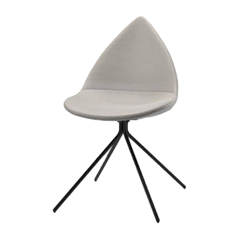 Silla de comedor de comedor moderno sillas de metal negro sillas de comedor sin brazo