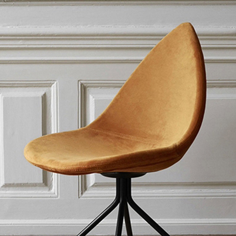 Silla de comedor de comedor moderno sillas de metal negro sillas de comedor sin brazo