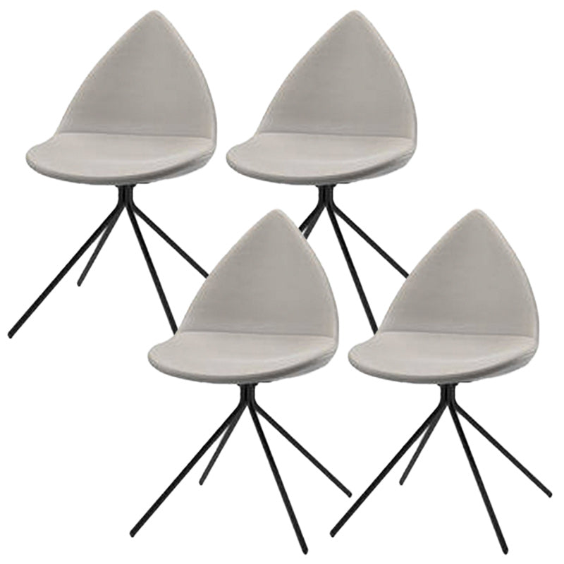 Silla de comedor de comedor moderno sillas de metal negro sillas de comedor sin brazo