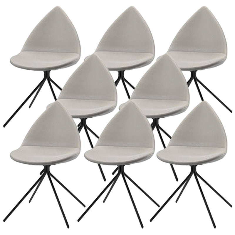 Silla de comedor de comedor moderno sillas de metal negro sillas de comedor sin brazo