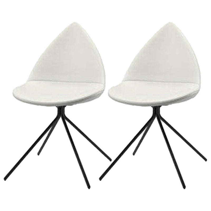 Silla de comedor de comedor moderno sillas de metal negro sillas de comedor sin brazo