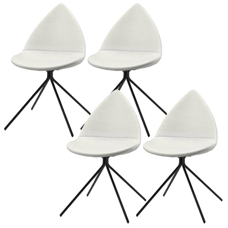 Silla de comedor de comedor moderno sillas de metal negro sillas de comedor sin brazo