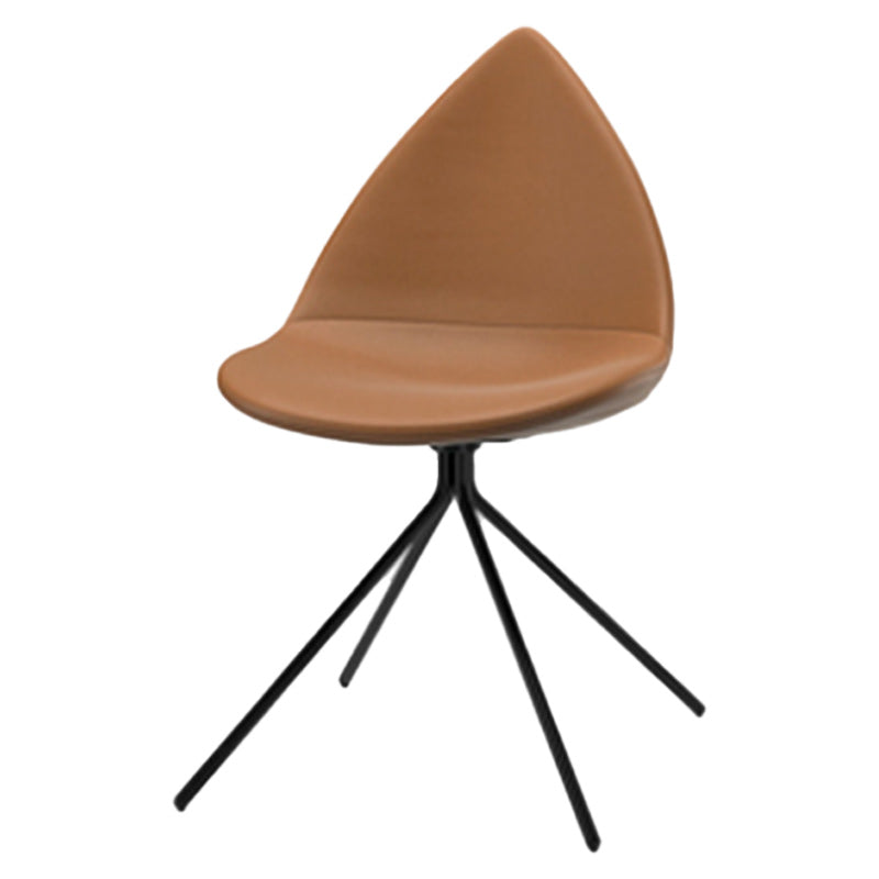 Silla de comedor de comedor moderno sillas de metal negro sillas de comedor sin brazo