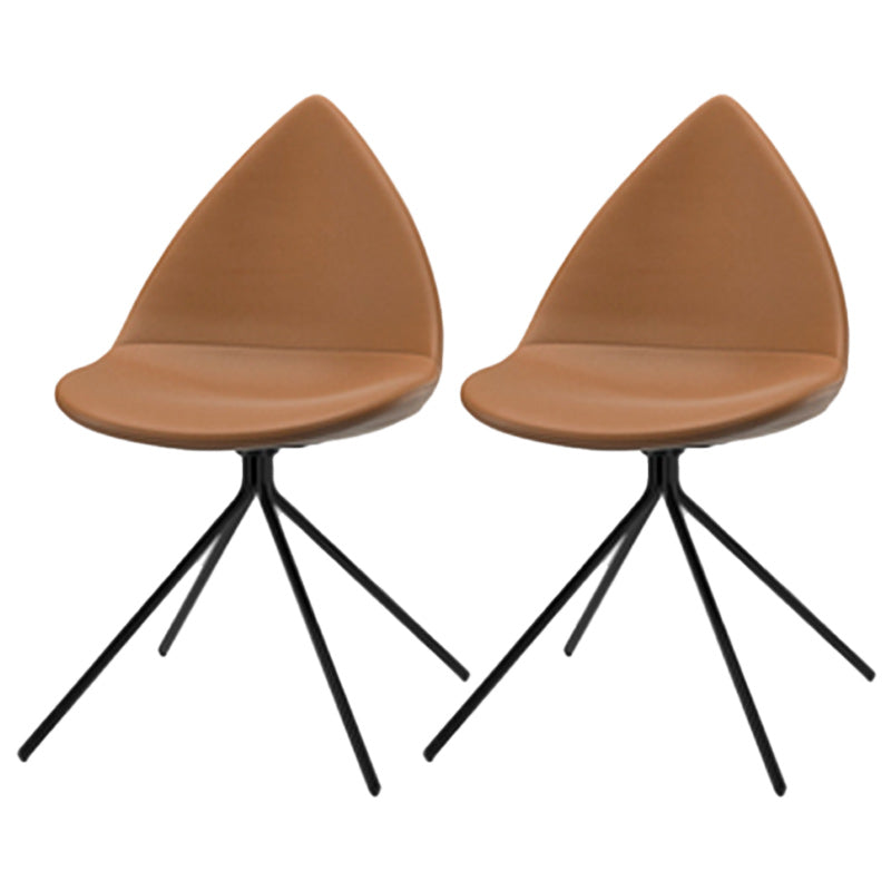 Silla de comedor de comedor moderno sillas de metal negro sillas de comedor sin brazo