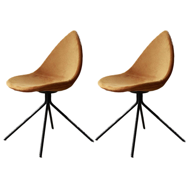 Silla de comedor de comedor moderno sillas de metal negro sillas de comedor sin brazo