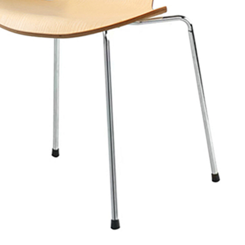 Modern Armless Side Chair Manufactured Wood Stackable Dining Chairs
