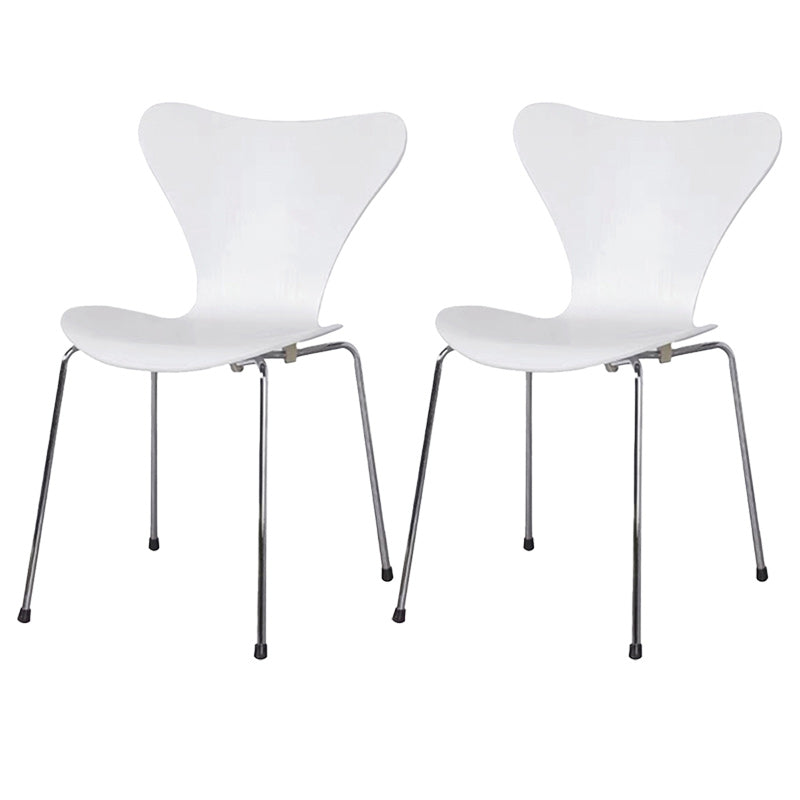 Modern Armless Side Chair Manufactured Wood Stackable Dining Chairs