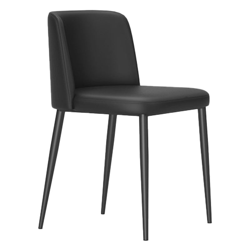 Contemporary Home Dining Chairs Armless Low Back Dining Side Chair Black 1 Piece Clearhalo 'Dining Chairs' 'Dining Tables & Seating' 'dining_chair' 'furn' 'furn_dining_chair' 'Furniture' 'Kitchen & Dining Furniture' 5923641