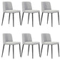 Contemporary Home Dining Chairs Armless Low Back Dining Side Chair Light Gray 6 Piece Set Clearhalo 'Dining Chairs' 'Dining Tables & Seating' 'dining_chair' 'furn' 'furn_dining_chair' 'Furniture' 'Kitchen & Dining Furniture' 5923657