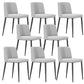 Contemporary Home Dining Chairs Armless Low Back Dining Side Chair Light Gray 8 Piece Set Clearhalo 'Dining Chairs' 'Dining Tables & Seating' 'dining_chair' 'furn' 'furn_dining_chair' 'Furniture' 'Kitchen & Dining Furniture' 5923659