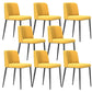 Contemporary Home Dining Chairs Armless Low Back Dining Side Chair Yellow 8 Piece Set Clearhalo 'Dining Chairs' 'Dining Tables & Seating' 'dining_chair' 'furn' 'furn_dining_chair' 'Furniture' 'Kitchen & Dining Furniture' 5923666
