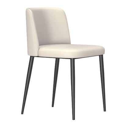 Contemporary Home Dining Chairs Armless Low Back Dining Side Chair Beige 1 Piece Clearhalo 'Dining Chairs' 'Dining Tables & Seating' 'dining_chair' 'furn' 'furn_dining_chair' 'Furniture' 'Kitchen & Dining Furniture' 5923667