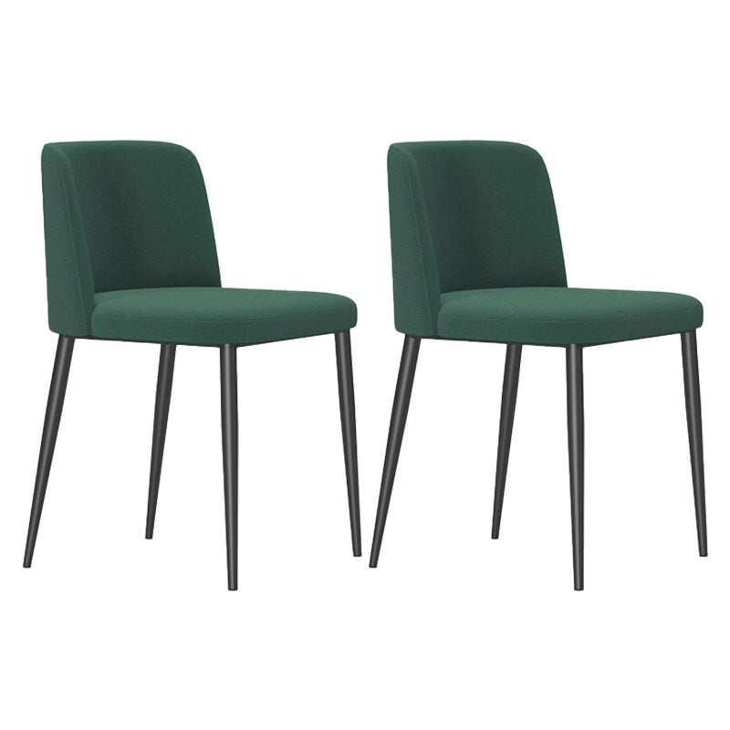 Contemporary Home Dining Chairs Armless Low Back Dining Side Chair Blackish Green 2 Piece Set Clearhalo 'Dining Chairs' 'Dining Tables & Seating' 'dining_chair' 'furn' 'furn_dining_chair' 'Furniture' 'Kitchen & Dining Furniture' 5923673