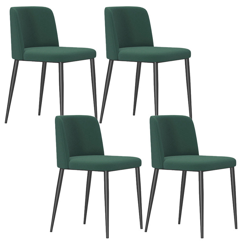 Contemporary Home Dining Chairs Armless Low Back Dining Side Chair Blackish Green 4 Piece Set Clearhalo 'Dining Chairs' 'Dining Tables & Seating' 'dining_chair' 'furn' 'furn_dining_chair' 'Furniture' 'Kitchen & Dining Furniture' 5923674