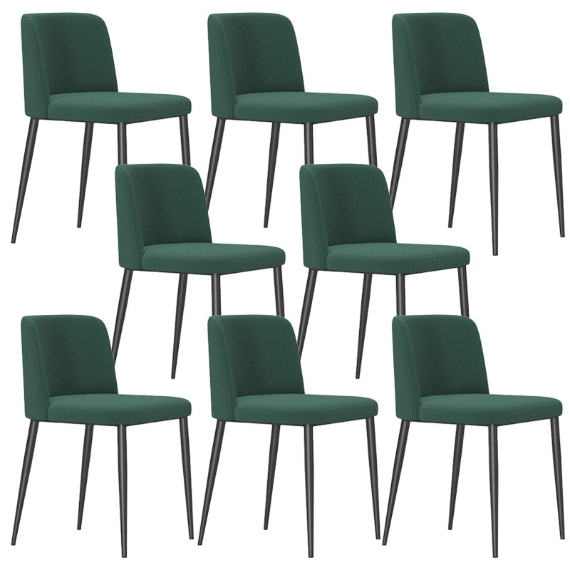 Contemporary Home Dining Chairs Armless Low Back Dining Side Chair Blackish Green 8 Piece Set Clearhalo 'Dining Chairs' 'Dining Tables & Seating' 'dining_chair' 'furn' 'furn_dining_chair' 'Furniture' 'Kitchen & Dining Furniture' 5923676
