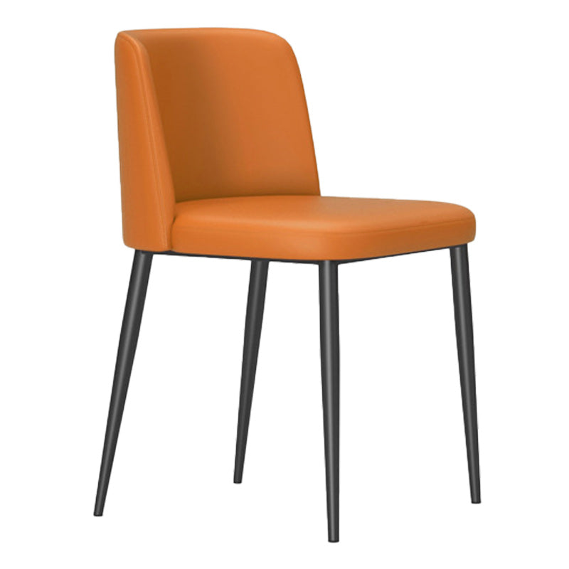 Contemporary Home Dining Chairs Armless Low Back Dining Side Chair Orange 1 Piece Clearhalo 'Dining Chairs' 'Dining Tables & Seating' 'dining_chair' 'furn' 'furn_dining_chair' 'Furniture' 'Kitchen & Dining Furniture' 5923677