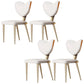 Glam Armless Dining Chairs Gold Stainless Steel Legs Side Chair