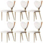 Glam Armless Dining Chairs Gold Stainless Steel Legs Side Chair