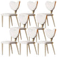 Glam Armless Dining Chairs Gold Stainless Steel Legs Side Chair