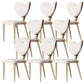 Glam Armless Dining Chairs Gold Stainless Steel Legs Side Chair