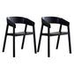 Contemporary Style Dining Chair Solid Wood Dining Room Chair for Home Black With Arms 2 Piece Set Clearhalo 'Dining Chairs' 'Dining Tables & Seating' 'dining_chair' 'furn' 'furn_dining_chair' 'Furniture' 'Kitchen & Dining Furniture' 5923725