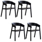 Contemporary Style Dining Chair Solid Wood Dining Room Chair for Home Black With Arms 4 Piece Set Clearhalo 'Dining Chairs' 'Dining Tables & Seating' 'dining_chair' 'furn' 'furn_dining_chair' 'Furniture' 'Kitchen & Dining Furniture' 5923727