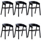 Contemporary Style Dining Chair Solid Wood Dining Room Chair for Home Black With Arms 6 Piece Set Clearhalo 'Dining Chairs' 'Dining Tables & Seating' 'dining_chair' 'furn' 'furn_dining_chair' 'Furniture' 'Kitchen & Dining Furniture' 5923729