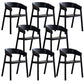 Contemporary Style Dining Chair Solid Wood Dining Room Chair for Home Black With Arms 8 Piece Set Clearhalo 'Dining Chairs' 'Dining Tables & Seating' 'dining_chair' 'furn' 'furn_dining_chair' 'Furniture' 'Kitchen & Dining Furniture' 5923731