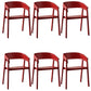 Contemporary Style Dining Chair Solid Wood Dining Room Chair for Home Red With Arms 6 Piece Set Clearhalo 'Dining Chairs' 'Dining Tables & Seating' 'dining_chair' 'furn' 'furn_dining_chair' 'Furniture' 'Kitchen & Dining Furniture' 5923737