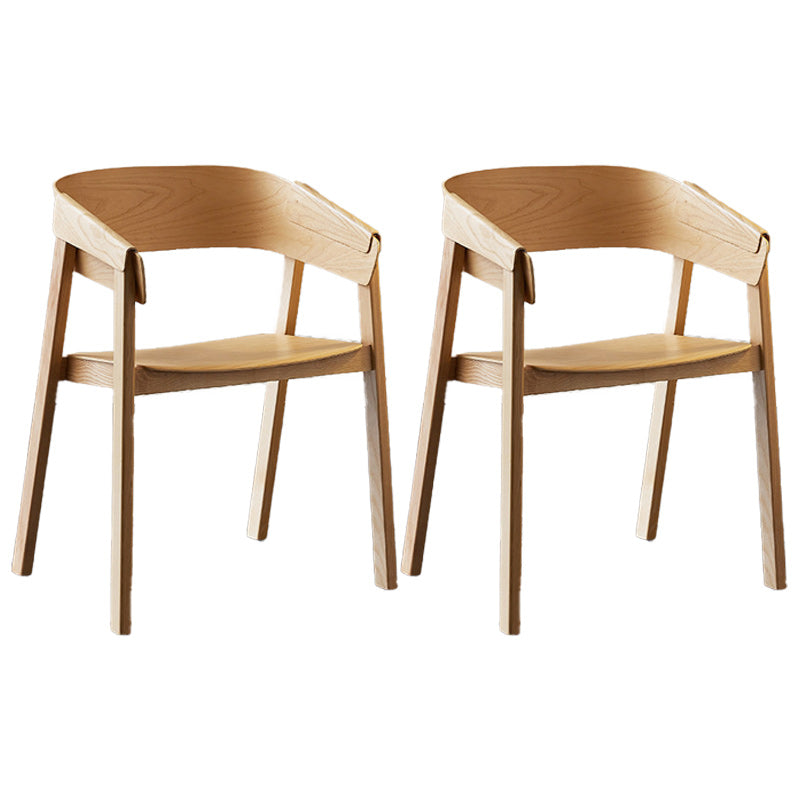 Contemporary Style Dining Chair Solid Wood Dining Room Chair for Home Wood With Arms 2 Piece Set Clearhalo 'Dining Chairs' 'Dining Tables & Seating' 'dining_chair' 'furn' 'furn_dining_chair' 'Furniture' 'Kitchen & Dining Furniture' 5923741