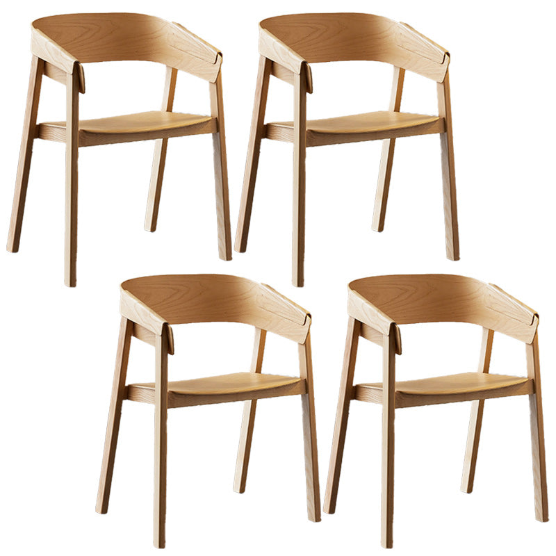 Contemporary Style Dining Chair Solid Wood Dining Room Chair for Home Wood With Arms 4 Piece Set Clearhalo 'Dining Chairs' 'Dining Tables & Seating' 'dining_chair' 'furn' 'furn_dining_chair' 'Furniture' 'Kitchen & Dining Furniture' 5923743