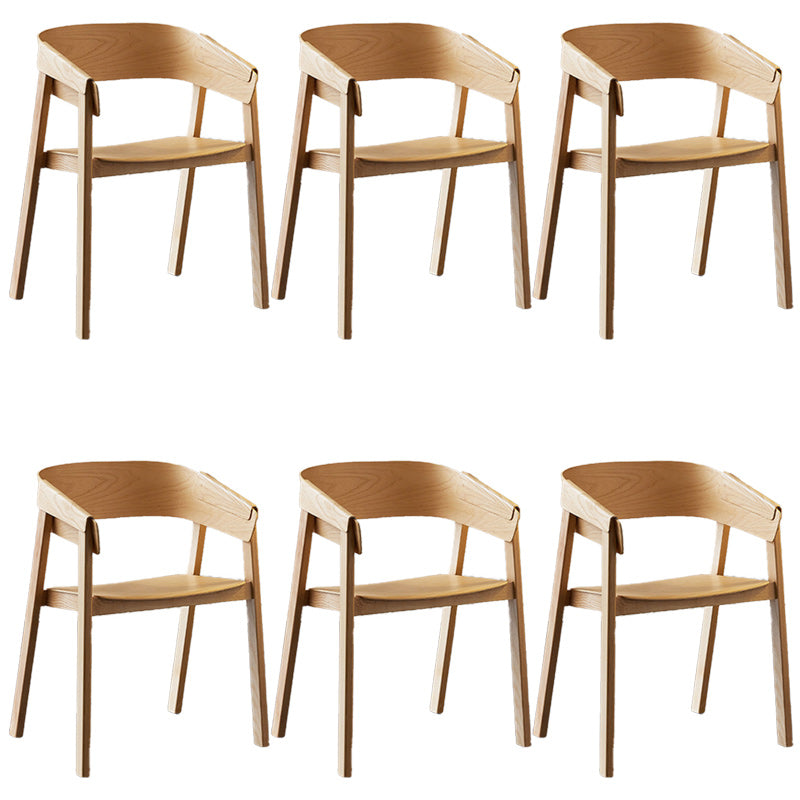Contemporary Style Dining Chair Solid Wood Dining Room Chair for Home Wood With Arms 6 Piece Set Clearhalo 'Dining Chairs' 'Dining Tables & Seating' 'dining_chair' 'furn' 'furn_dining_chair' 'Furniture' 'Kitchen & Dining Furniture' 5923744