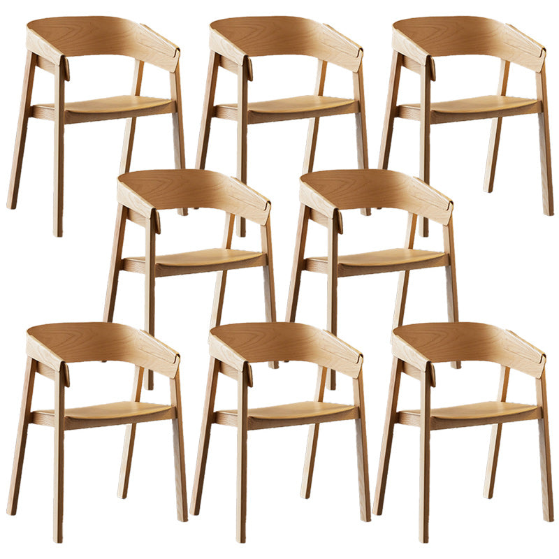 Contemporary Style Dining Chair Solid Wood Dining Room Chair for Home Wood With Arms 8 Piece Set Clearhalo 'Dining Chairs' 'Dining Tables & Seating' 'dining_chair' 'furn' 'furn_dining_chair' 'Furniture' 'Kitchen & Dining Furniture' 5923746