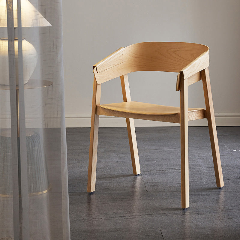 Contemporary Style Dining Chair Solid Wood Dining Room Chair for Home Wood With Arms 1 Piece Clearhalo 'Dining Chairs' 'Dining Tables & Seating' 'dining_chair' 'furn' 'furn_dining_chair' 'Furniture' 'Kitchen & Dining Furniture' 5923747