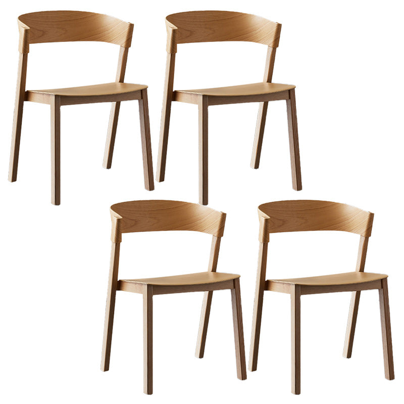 Contemporary Style Dining Chair Solid Wood Dining Room Chair for Home Wood Armless 4 Piece Set Clearhalo 'Dining Chairs' 'Dining Tables & Seating' 'dining_chair' 'furn' 'furn_dining_chair' 'Furniture' 'Kitchen & Dining Furniture' 5923750