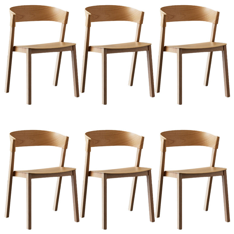 Contemporary Style Dining Chair Solid Wood Dining Room Chair for Home Wood Armless 6 Piece Set Clearhalo 'Dining Chairs' 'Dining Tables & Seating' 'dining_chair' 'furn' 'furn_dining_chair' 'Furniture' 'Kitchen & Dining Furniture' 5923751